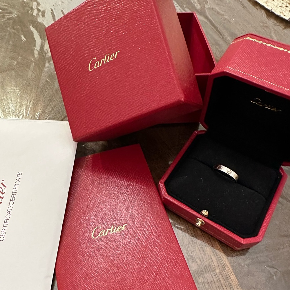 Cartier Love Ring White Gold size 51 wedding band